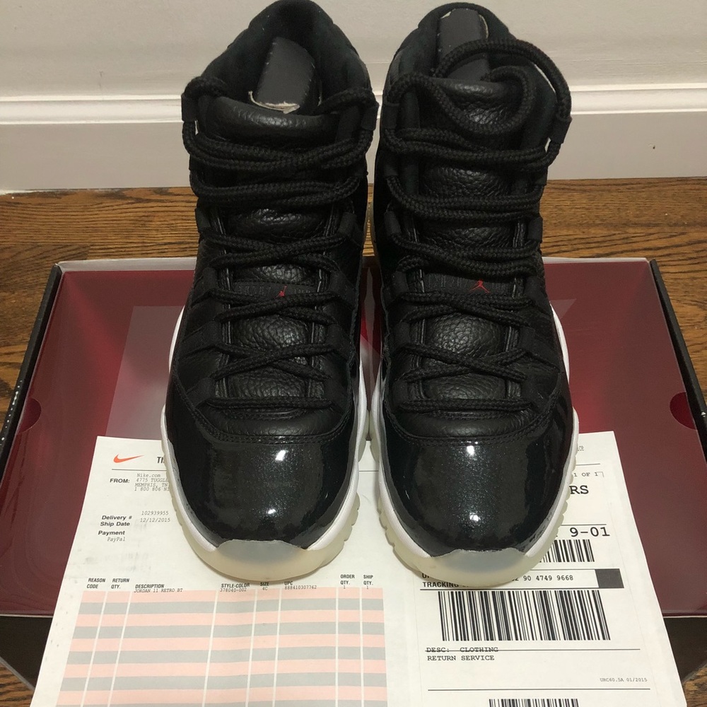 Air Jordan 11 XI Retro 72-10 Men Black Red